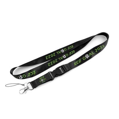 China 2022 hot sale BSCI audit GRS recycled polyester lanyard rpet sublimation lanyard eco-friendly soccer fan gift 2X90CM for sale