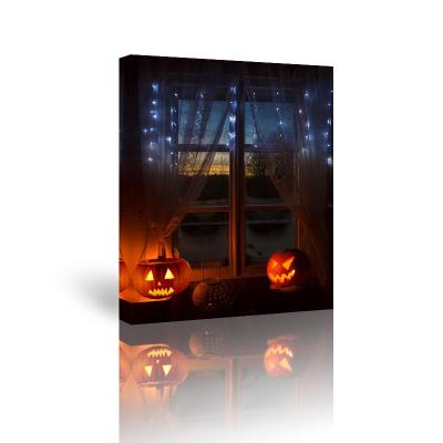 China Waterproof Halloween Design Canvas Artwork Print Oil Painting For Modern Living Room Home Hotel Cafe Wall Decoration for sale