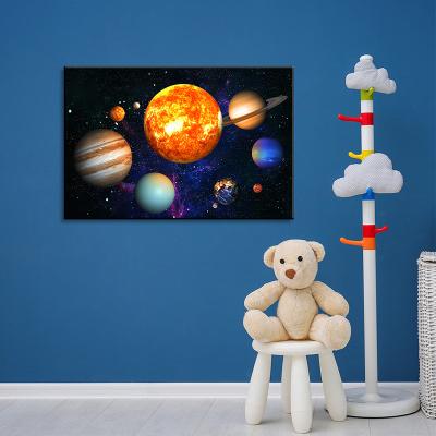 China Factory Wholesale Modern Art Starry Sky Abstract Framed Decoration Home Painting For Living Room Wall Kids Room Decoration for sale