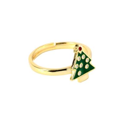 China CLASSIC 925 Sterling Silver Christmas Tree Santa Clau Rings Christmas Ring For Girls for sale