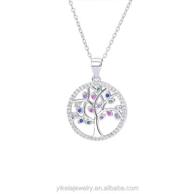 China Silver Round Necklace CLASSIC 925 Necklace Tree Of Life Pendant for sale