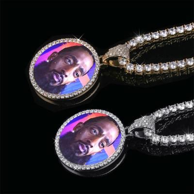 China Custom Hiphop Photo Medallions Necklace Picture Pendant Necklace for sale