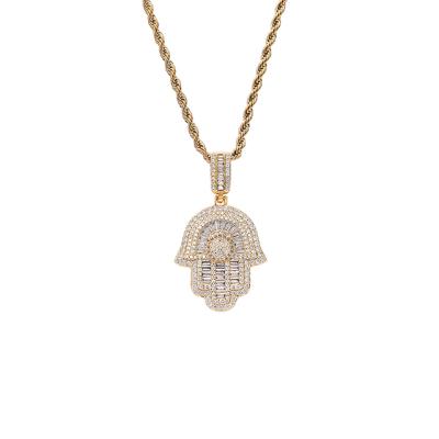 China CLASSIC Hand of Fatima Hamsa Hand Pendant Fatima Amulet Pendant Necklaces for sale