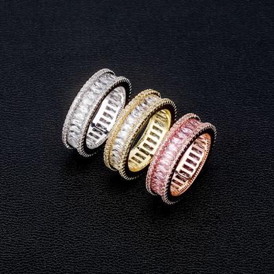 China 2020 TRENDY Cubic Zircon CZ Eternity Band Rings For Women Men Jewelry for sale