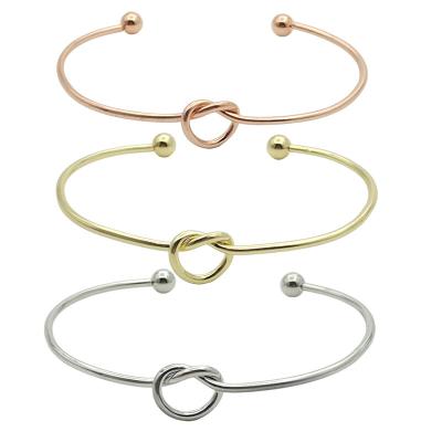 China Punk Heart Bracelet Metal Gold Plated Forever Love Knot Infinity Bracelets Women Men Couple Gold Bracelet for sale