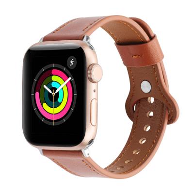 China Luxury Design Leather For Apple Watch Bands Leather Strap Material For Watch Series 6 5 4 3 2 1 44mm 42mm 40mm 38mm Band for sale