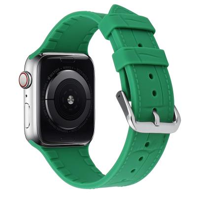 China Bamboo Strap For Apple Watch Band Sports Silicone Smart Watch Band Luxury Strap For Apple Watch Bands for sale