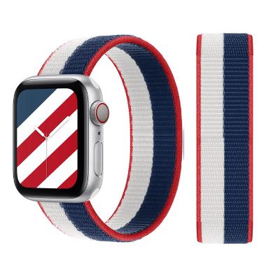 China Watch Band Flag Flag Nylon Watch Strap For Apple Watch Band Replacement Comfortable 38mm Strap 44mm 40mm 42mm For iwatch Se 5 4 Series 6 for sale