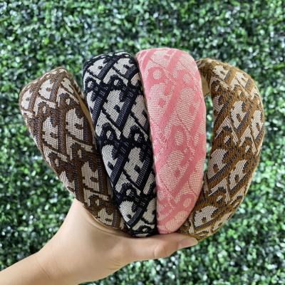 China 2021 Women Friendly Material Fashion Thick Headband For Designer Wide Brim Headband for sale