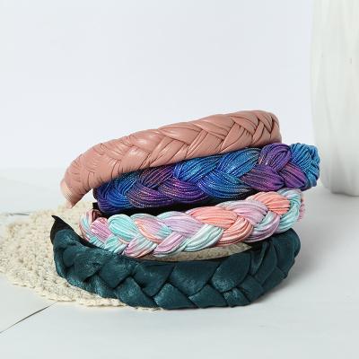 China Creative New Material Fashion Twist Braid Hair Accessories Girls Hair Bands Friendly for sale