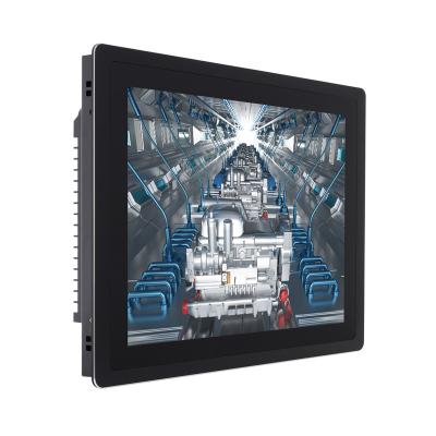 China High quality pure aluminum ip65 grade embedded touch screen panel waterproof and fanless industrial pc with win android and linux system for sale