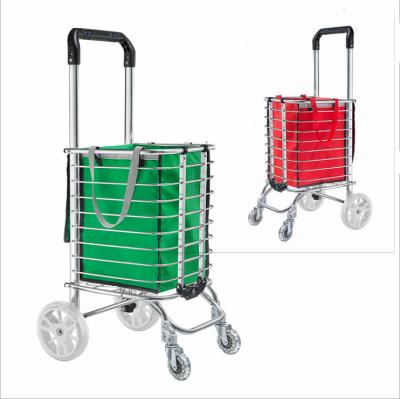 China High Quality Aluminum Alloy Folding Four Wheel Shopping Trolley for sale