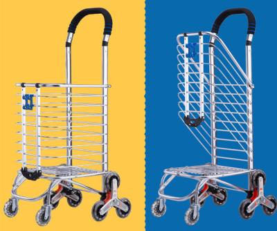 China Folding European Style Crossroad Shopping Cart Trolley / Warehouse Trolley for sale