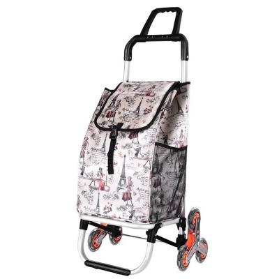 China Folding Wholesale Foldable Aluminum Shopping Trolley Bag With Stronger Wheel for sale