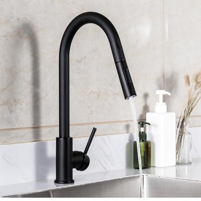 China Pull Out Ttap Zinc Alloy Kitchen Faucet Water Mixer Taps High Quality Ceramic Cartridge Spray Taps For Sink for sale