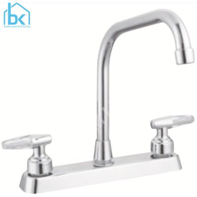 China Thermostatic Black Plastic Faucet Two Handle Kitchen Faucets Plastic Sink Faucet for sale