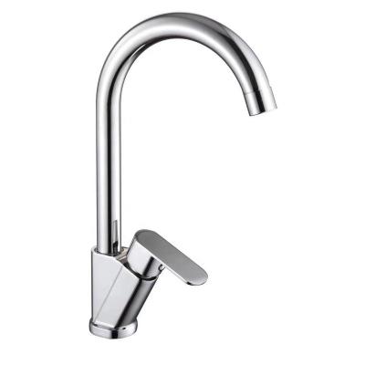 China Lead Free Faucet Arc Brushed Nickel Sink Faucet Modern Cold Water Only Kitchen Faucet Top for sale