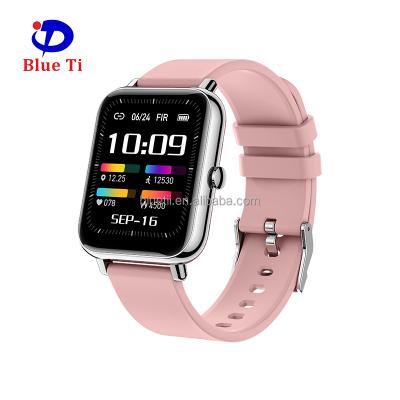 China Blueti 2021 Touch Screen Smart Watch P22 Relog Smart Watch Men Women Bracelet With Metal Body Custom Dial Full Page Touch Wristwatches for sale