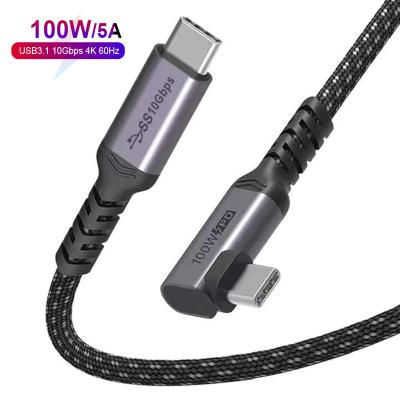 China 10Gbps COMPUTER Data Sync 100W 5A Power USB C Fast Charging Cable Computer to USB C Cable 4K 60Hz for Macbook PD GaN Charger Type C for sale