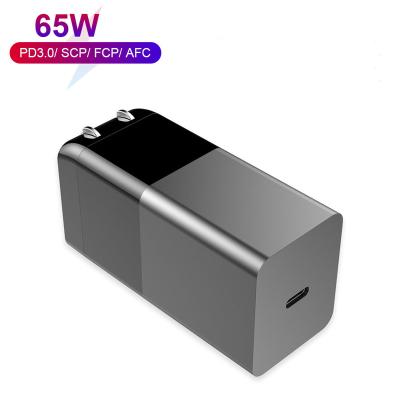 China USB 65W GaN Charger For Mobile Charger 65W GaN Charger PD3.0 Palladium USB-C Fast Type iPhone 12 Pro Max Macbook C Port for sale