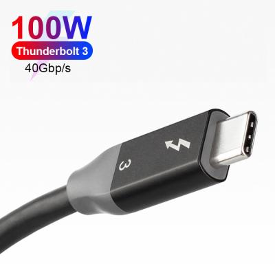 China Wholesale Custom Camera Cable 100W 3 40Gbps USB C to USB C Data Cable Palladium USB4.0 Fast Charging Thunderbolt for sale