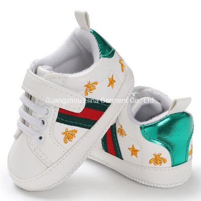 China 2021 Baby Girls Newborn Infant Casual Walking Shoes White Toddler Soft Sports Shoes for sale