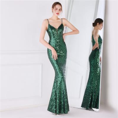 China China OEM High Quality Evening Party Prom Women Dress Sequin Slim Sheath Women Sexy Skinny Wedding Dress for sale