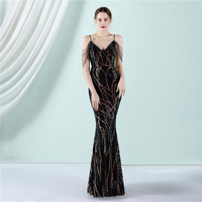 China Wedding Dress Party Gown Sequin Slim Sheath Women Sexy Skinny Wedding Dress Party Gown Prom Dress Spaghetti Strap for sale