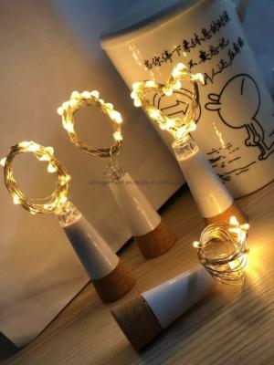 China New Arrival Romantic LED Bottle Cork Light with Copper Wire String Light for Party Bar Christmas Decoration USB Rechargeable for sale