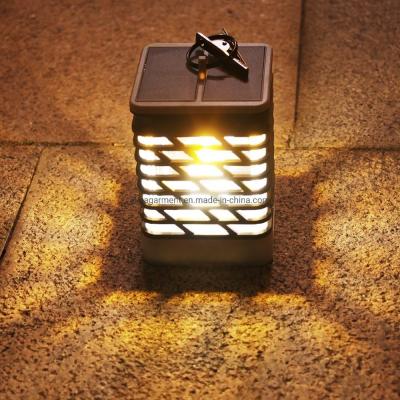 China 2021hanging Hook Wireless Solar Garden Flickering Torches Flames Candle Light Lantern Outdoor for Table Pach Decoration for sale