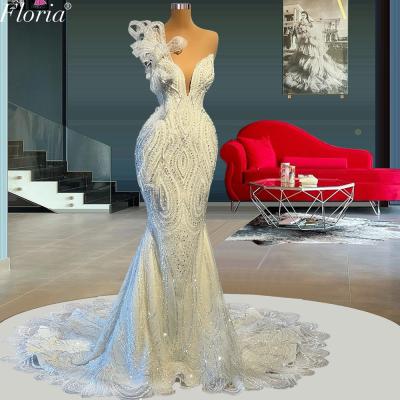 China Customized Mermaid Bridal Dress Lace Wedding Dress Bride Gowns Trailing Vestido De Noiva for sale