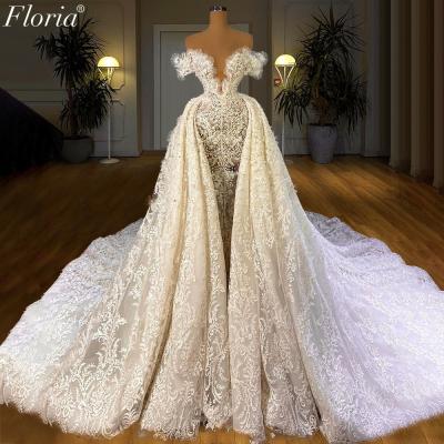 China OEM High Quality Wedding Dress Bridal Dress Customized Party Gown Elegant Lace Dress for sale