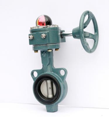 China Worn Wafer General Connection Cast Iron KS Speed ​​Operation Butterfly Valve for sale