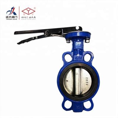 China MOLDED IRON/DUCTILE IRON AXIS GEAR/LEVER WAFER BUTTERFLY VALVES ONE WITH PIN API 609 D71X for sale