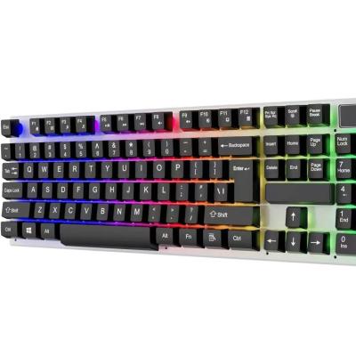 China Numeric Keypad Spanish Arabic Thailand Wired USB Desktop Normal 3 Colors Lighting Mechanical Gamer RGB USB Backlit Keyboard for sale