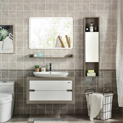 China Modern Wall Mounted Furniture Art Ceramic Basin Bathroom Contemporary Wholesale Hot Design Vanity Cabinet for sale