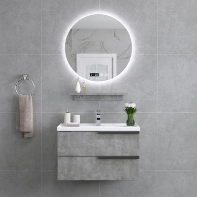 China Hot Wholesale Contemporary Design MDF Modern Wall Mounted Cabinet Furniture Ceramic Basin Bathroom Vanity for sale