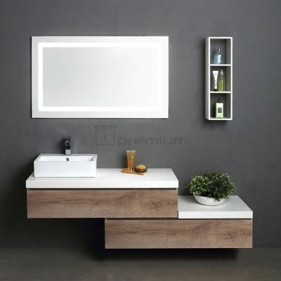 China Wholesale Contemporary Italian Design SP-8430 MDF Modern Wall Mounted Cabinet Furniture Ceramic Basin Bathroom Vanity for sale