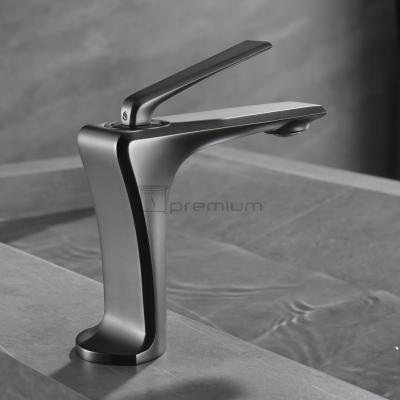 China Metered Faucets Brass Hot And Cold Water Mixer Tap Bathroom Basin Faucet for sale