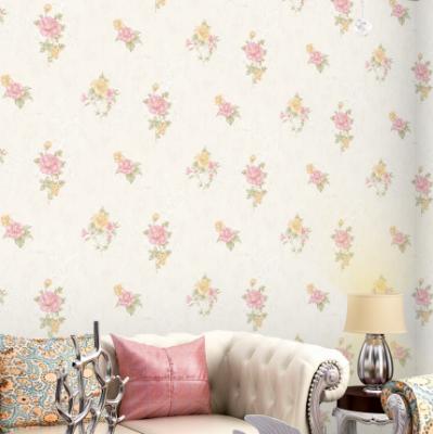 China New Design Style Wallpaper Modern Rural Pastoral Flower Flora Elegant Wallpaper Wallcovering for sale