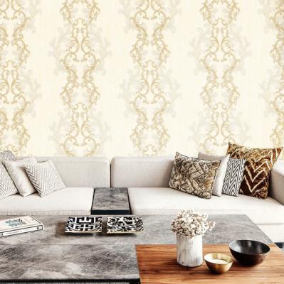 China Latest Traditional Classic Gold 3D Wallpaper For Home for sale