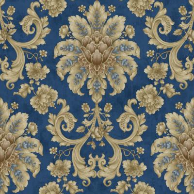 China New Traditional Classic Design Damask 3d PVC Wallpaper For Walls zu verkaufen