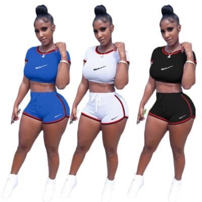 China 2021 sports women's anti-pilling joggers set summer set ultra-thin short two-piece set for women wholesale for sale