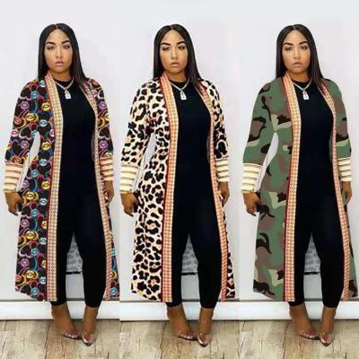 China 2021 winter fashion women's clothing breathable leopard sweater coat women knit plus size long cardigan for women wholesale for sale