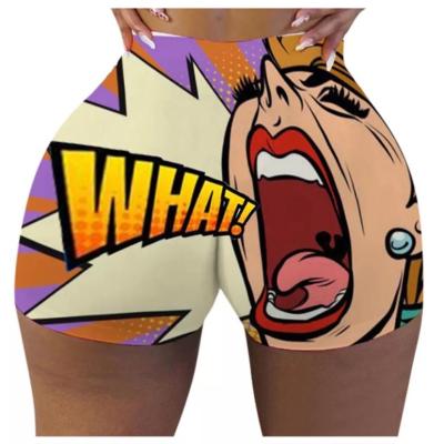 China QUICK DRY women's shorts candy snack shorts adult cartoon booty biker snack short for high elastic women jogging hot pants for sale