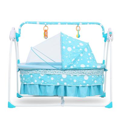 China China factory baby cradle 203 electronic baby swing bed USB Blue tooth for sale