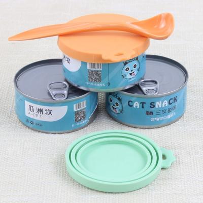 China Multicolor Non-Toxic Non-Refillable Pet Food Can Cover Lid For Dog Cat Tin Can Standard Size Canned Lid for sale