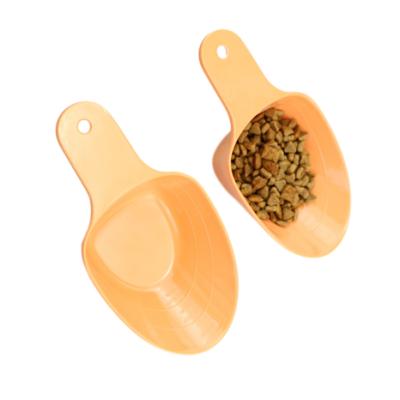 China New Design Melamine Ice Cream Spoon Melamine Stocked Colorful Plastic Concave Spoon For Pet for sale