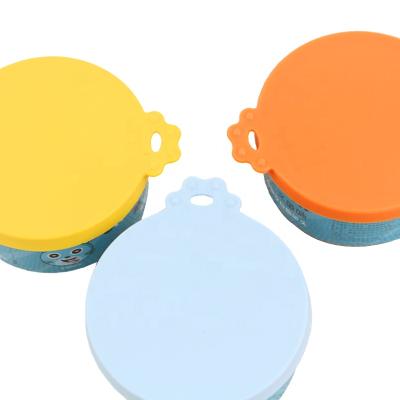 China Standard Size Non-Refillable Hot Selling Non-Toxic Food Can Covers Silicone Can Covers Cat Can Lids for sale