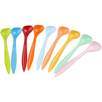 China Viable High Quality Melamine Handle Soup Teaspoon Long Scoop for sale